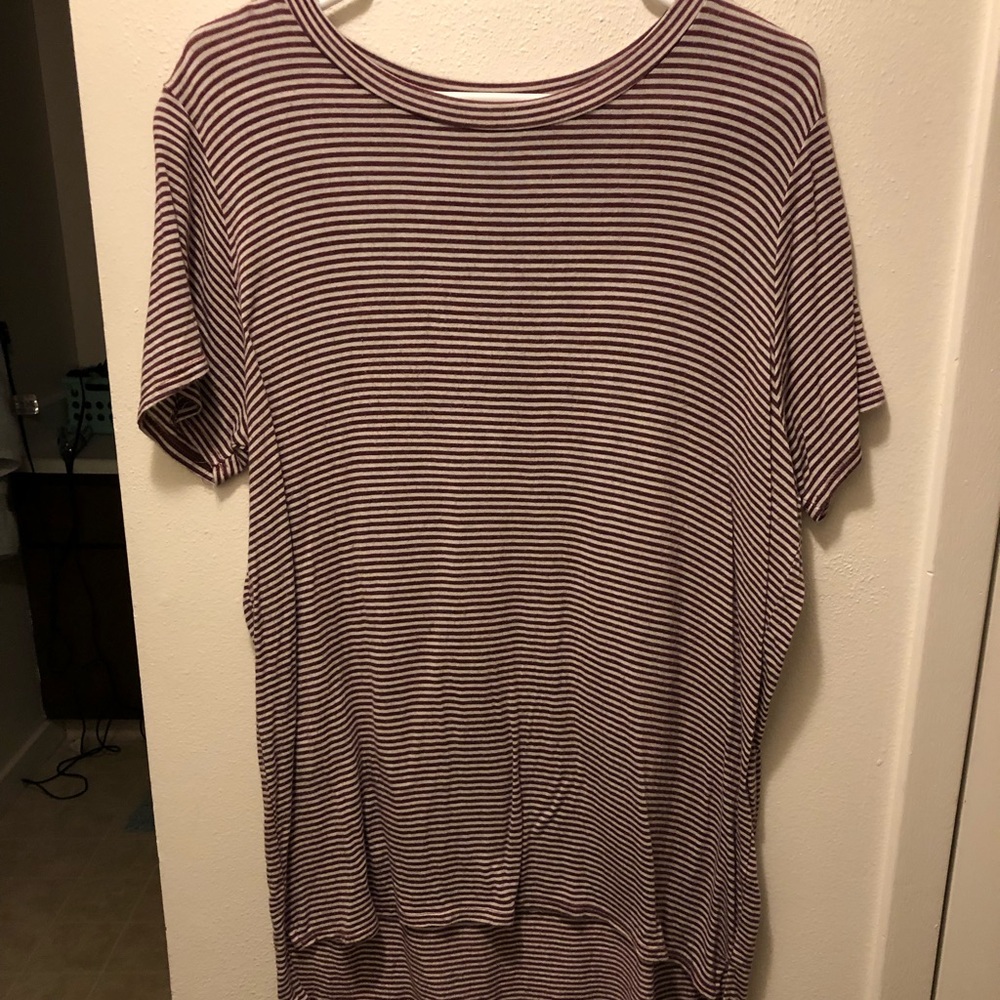 Hope Ave Red and White Stripe Shirt